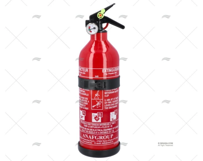 ESTINTORE ABC 1kg C/MANOMETRO FRANCIA ANAF
