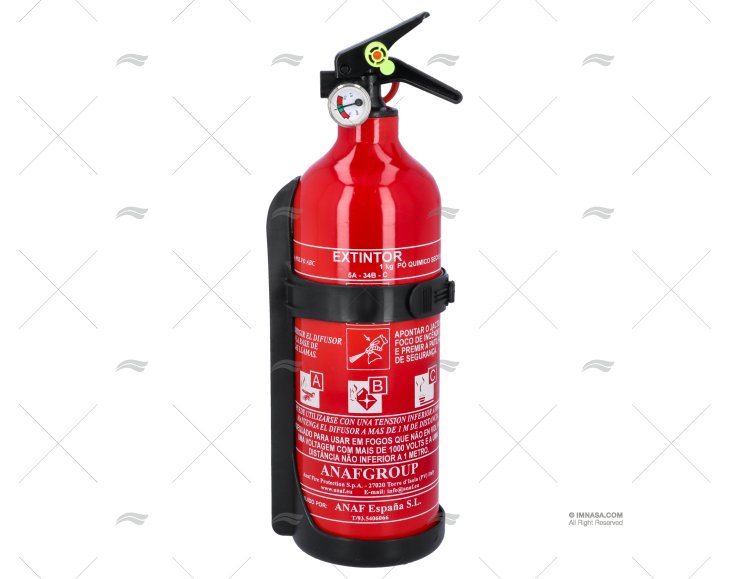 ESTINTORE ABC 1KG MANUALE,MANOMETRO ANAF