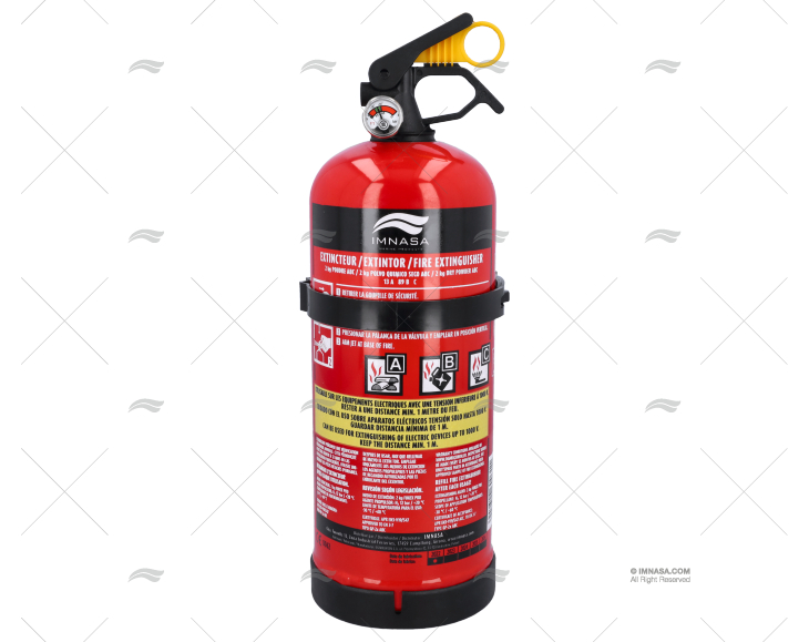 ESTINTORE ABC 2KG C/MANOMETRO ESP/ENG IMNASA