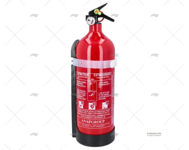 ESTINTORE ABC 2kg C/MANOMETRO FRANCIA ANAF