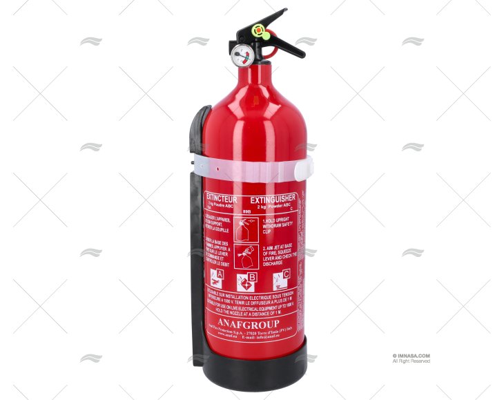 ESTINTORE ABC 2kg C/MANOMETRO FRANCIA ANAF