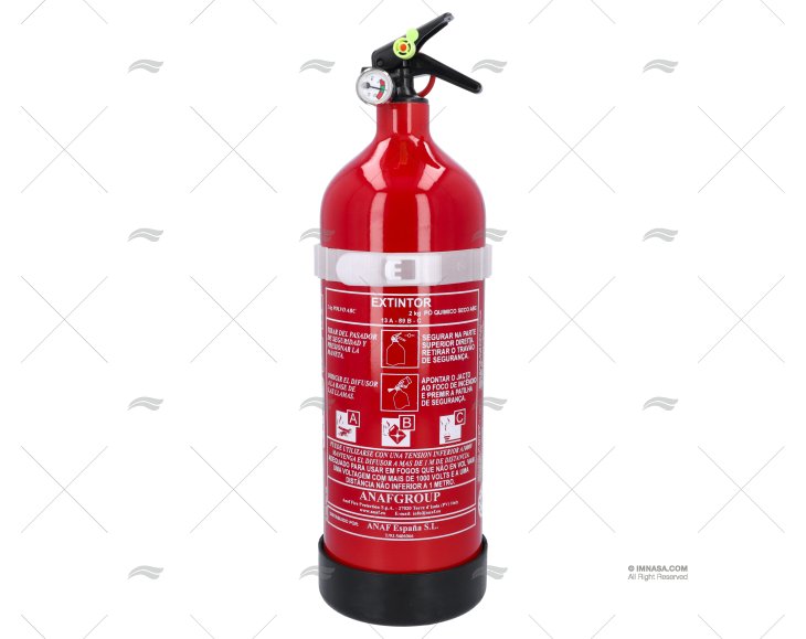 EXTINGUISHER ABC 2kg MANUAL W/GAUGE 34B