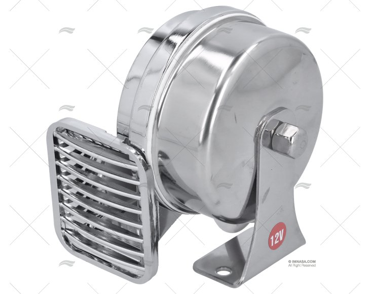 BUZINA 12V CROMADA MOLDURA