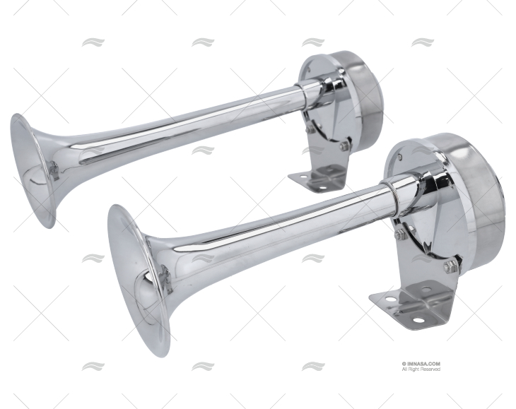 BUZINA 12V ACUSTICA DUPLO INOX PVC