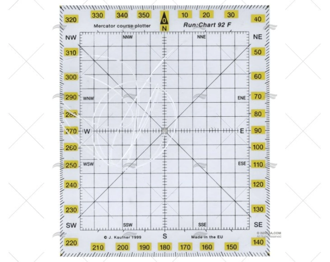 RECTANGULAR COURSE PROTRACTOR 0-360║