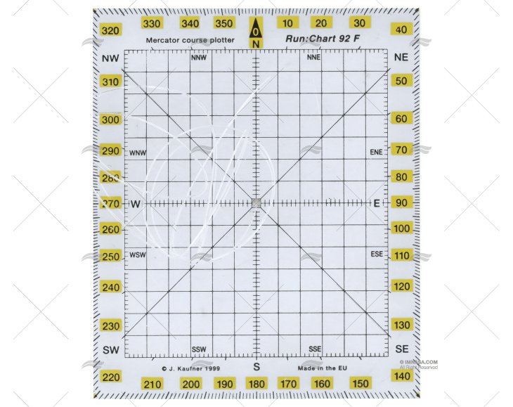RECTANGULAR COURSE PROTRACTOR 0-360║