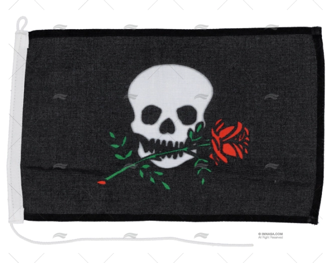 FLAG PIRATE WITH ROSE 30x20cm HQ ADRIA BANDIERE