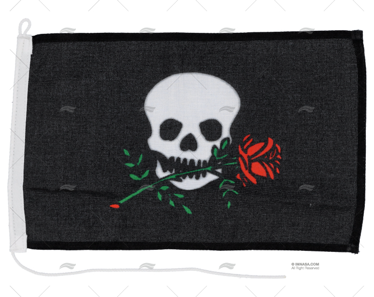 BANDIERA PIRATA ROSA    30x 20cm ADRIA BANDIERE