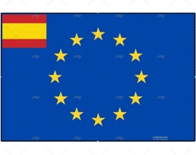 EURO-SPANISH FLAG 30x20cm HQ