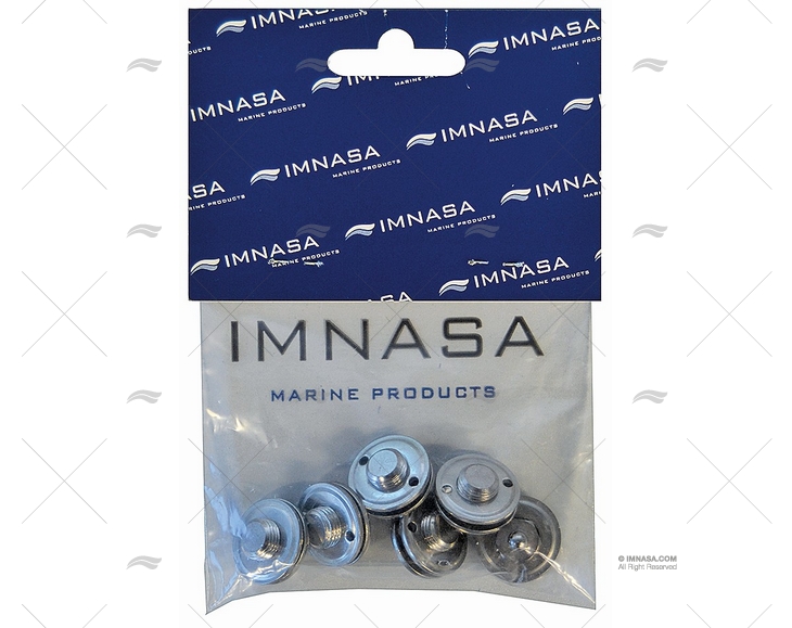 PRESSURE STUD IN CHROMED BRASS (6)