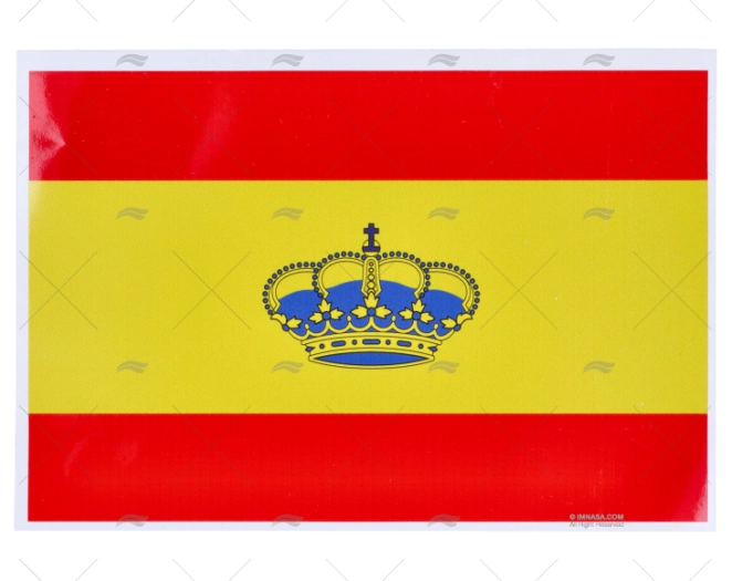 BANDEIRA ADESIVO ESPANHA C/COROA 210x140