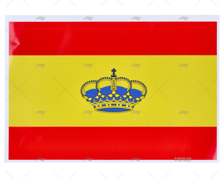 BANDEIRA ADESIVO ESPANHA C/COROA 210x140