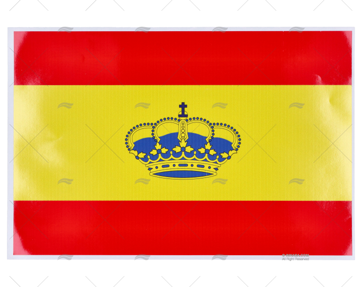BANDEIRA ADESIVA ESPANHA C/COROA 300x200