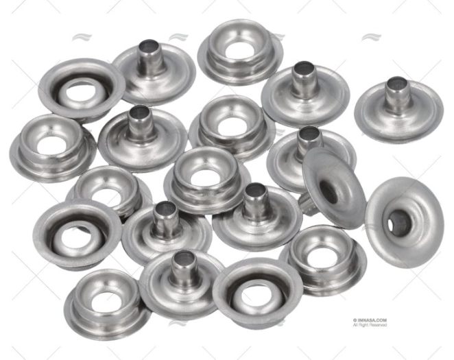 BOTTONE A PRESSIONE INOX PIATTO MASCHIO *(10)