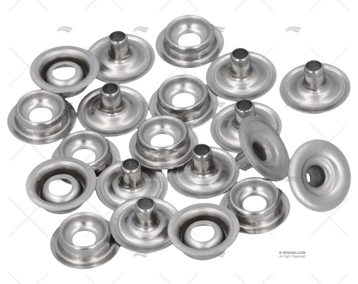 BOTTONE A PRESSIONE INOX PIATTO MASCHIO *(10)