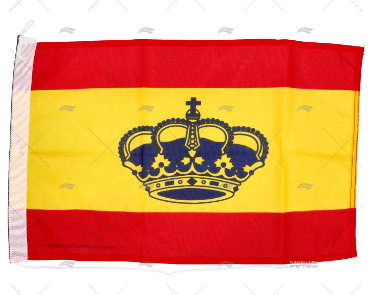 SPANISH FLAG WITH CROWN 45x30cm