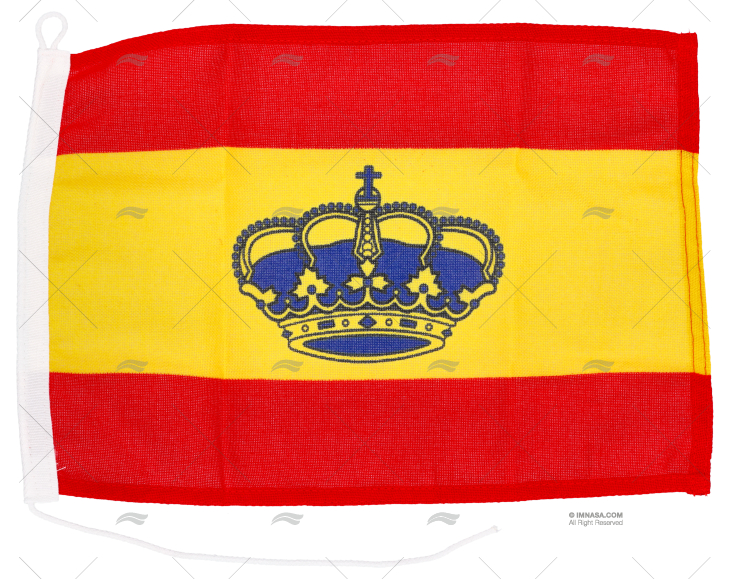 SPANISH FLAG WITH CROWN 30x20cm HQ