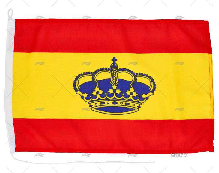 SPANISH FLAG WITH CROWN 45x30cm HQ