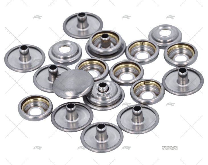 BOTÃO DE PRESSÃO INOX PLANO FÊMEA *(10)