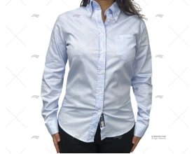 CAMISA M/L M AZUL S   FEMININO