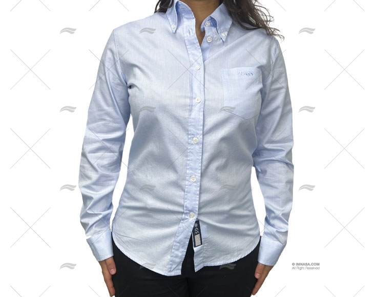 CAMISA M/L M AZUL S   FEMININO