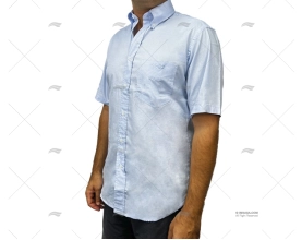 CAMISA M/C H AZUL M   HOMEM