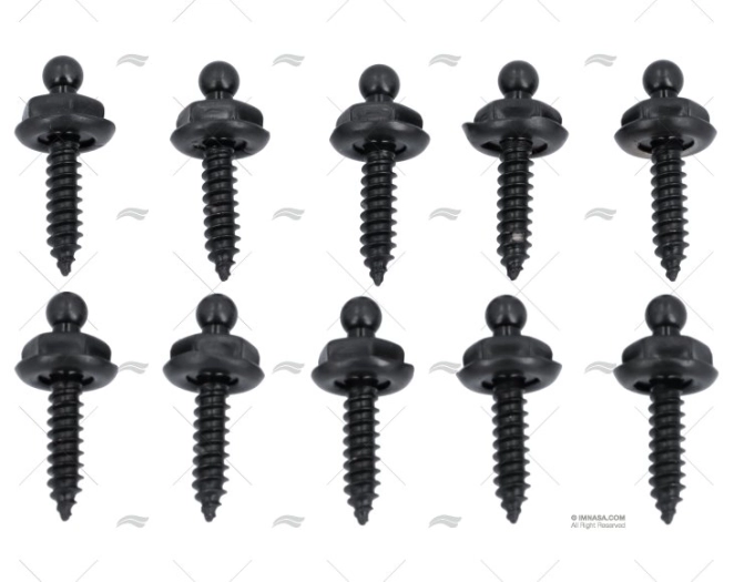 MASCHIO PIASTRA TENAX 16mm OTTONE NERO LOXX