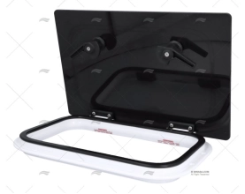 FLUSH HATCH 3G 20 DARK GREY LEWMAR