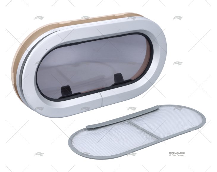 STAND. PORTLIGHT SZ-1RE OPEN. IVORY TRIM LEWMAR