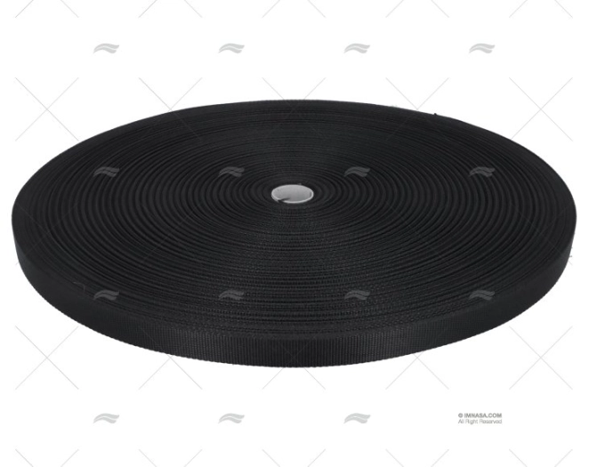 CINGHIA 25mmx150m NERO    POLIURETANO