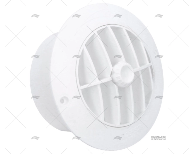 A.C. ROUND GRID PVC D.100mm WHITE