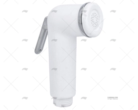 DUCHE BRANCO COM TUBO COFRE E TAMPA BORRACHA WHALE