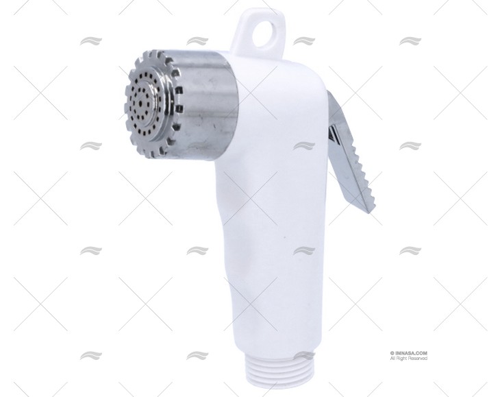 SHOWER HEAD WHITE/CHROMED