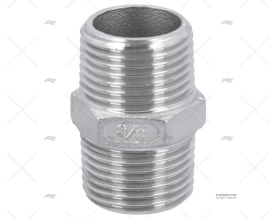 NIPPLO INOX M-M 3/8"