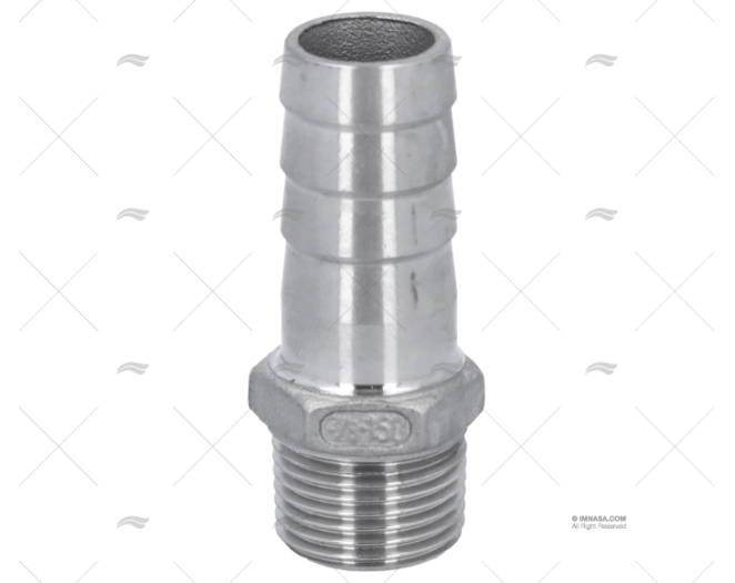 HOSE CONNECTOR MALE 3/8' x 15mm S.S.