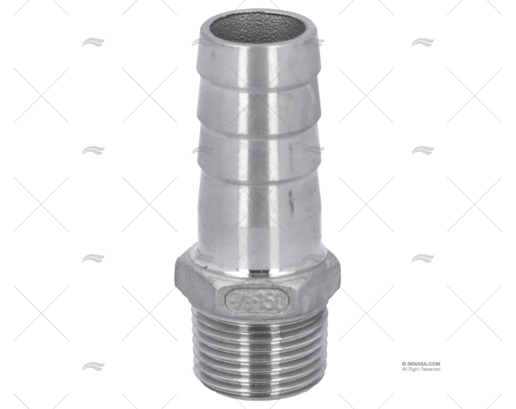 RACCORDO INOX 3/8"  x 15mm