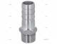 HOSE CONNECTOR MALE 3/8' x 15mm S.S.
