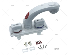 ROBINET DOUBLE WHALE HAUTEUR 121 CON.1/2