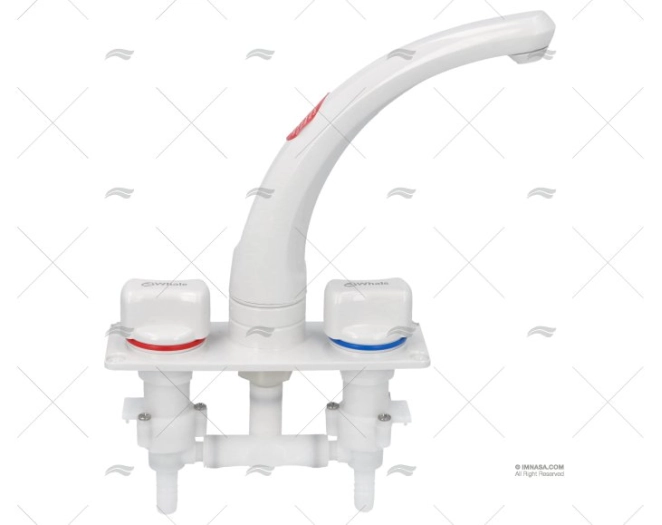 GRIFO DOBLE WHALE ALTURA 186 RACORD 12MM