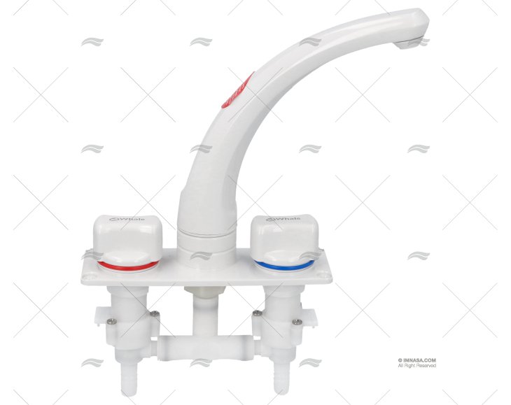 GRIFO DOBLE WHALE ALTURA 186 RACORD 12MM WHALE