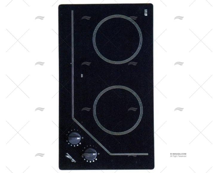 COOK TOP VITROCER. 2 HEATERS 220V 1200W ENO