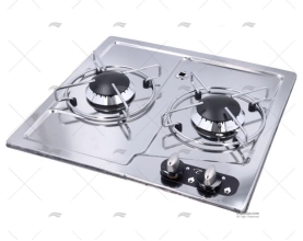 GAS COOKTOP S.S. 2 BURNERS CAN