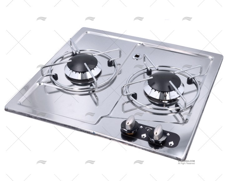 GAS COOKTOP S.S. 2 BURNERS