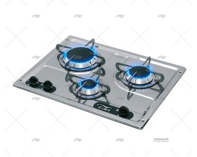 GAS COOKTOP S.S. 3 BURNERS