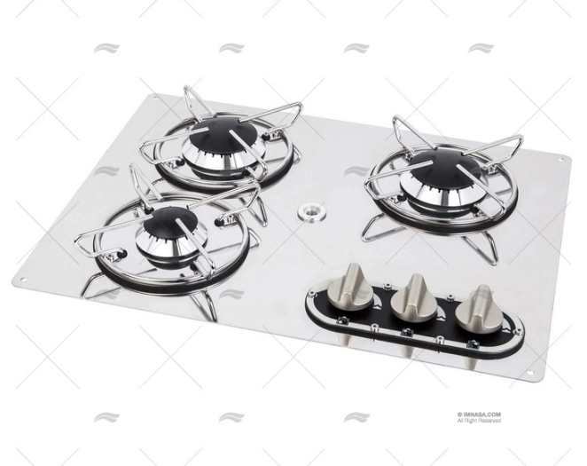 GAS COOKTOP S.S. 3 BURNERS