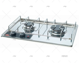 COOK TOP 2 BURNERS GAS 450x320mm S.S. ENO
