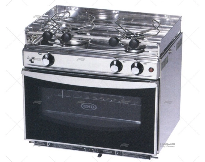 COOKER 2 BURNERS+OVEN+GRILL 504X410X466 ENO