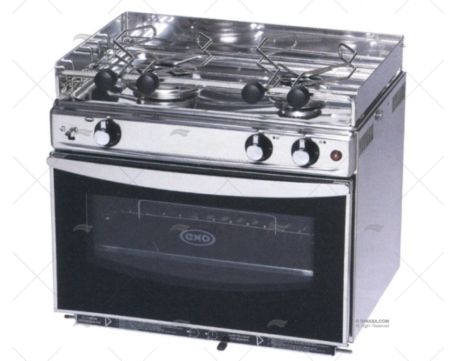 CUCINA ENO 504x410mm 2FUOCHI+FORNO+GRILL