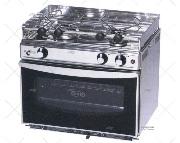CUCINA ENO 504x410mm 2FUOCHI+FORNO+GRILL