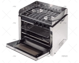S.S. GAS COOKER 2 BURNERS WITH OVEN CAN